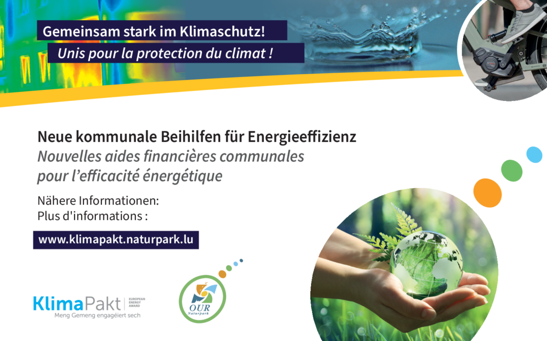 Neue kommunale Beihilfen für Energieeffizienz – Nouvelles aides financières communales pour l’efficacité énergétique