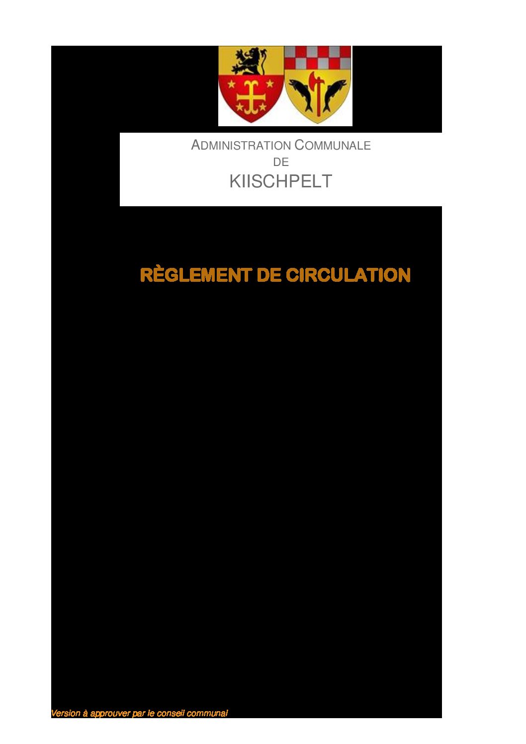 Règlement de circulation