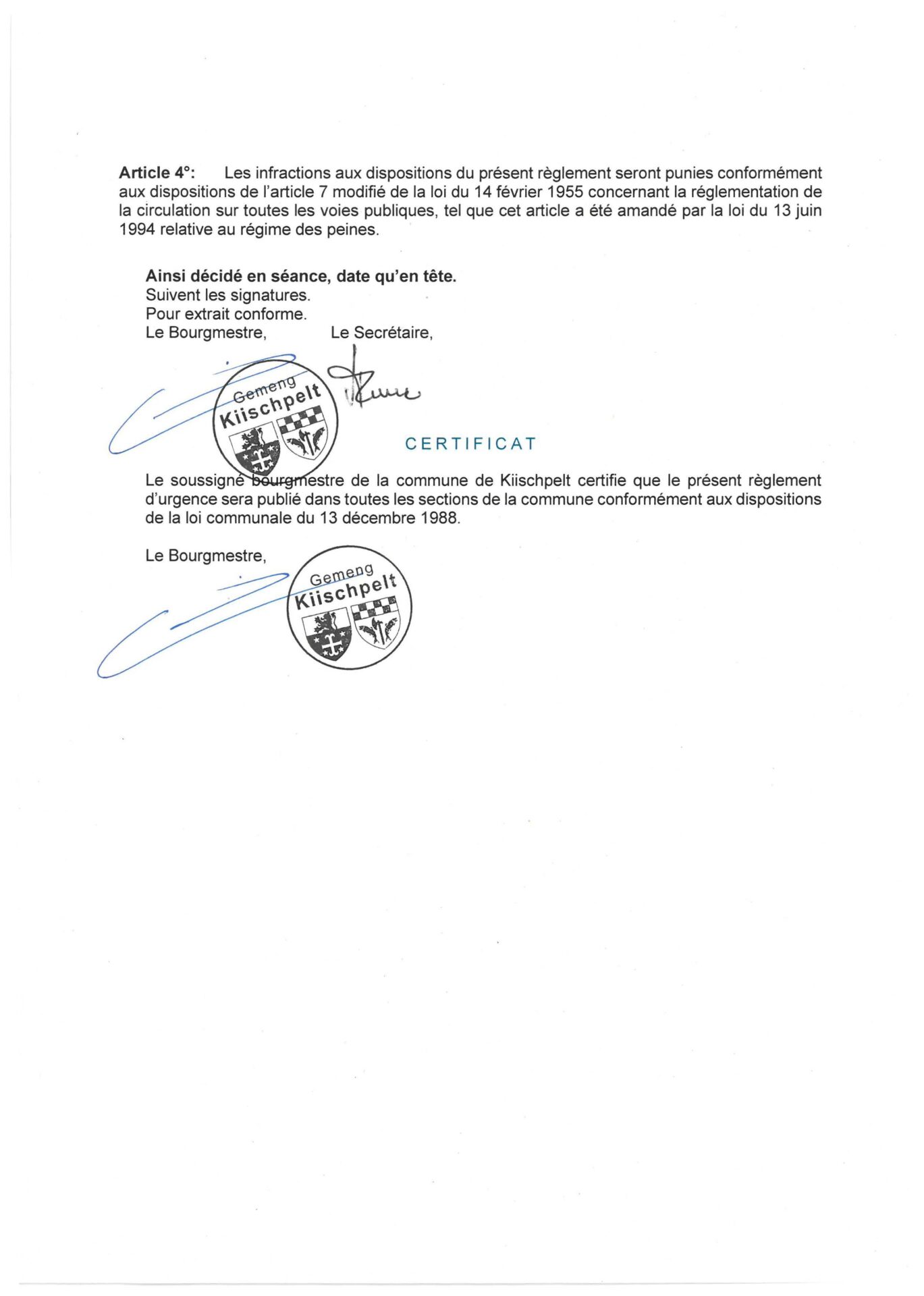 Avis - Circulation interdite à Lellingen le 22 juin 2022 - s