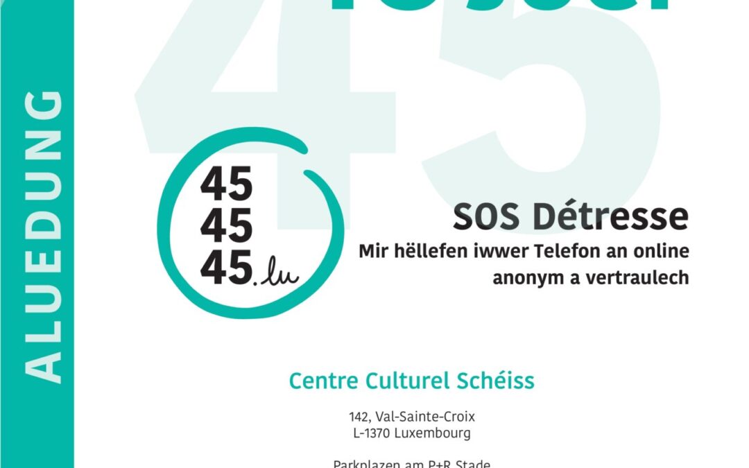45 Joer SOS Détresse – akademesch Sëtzung
