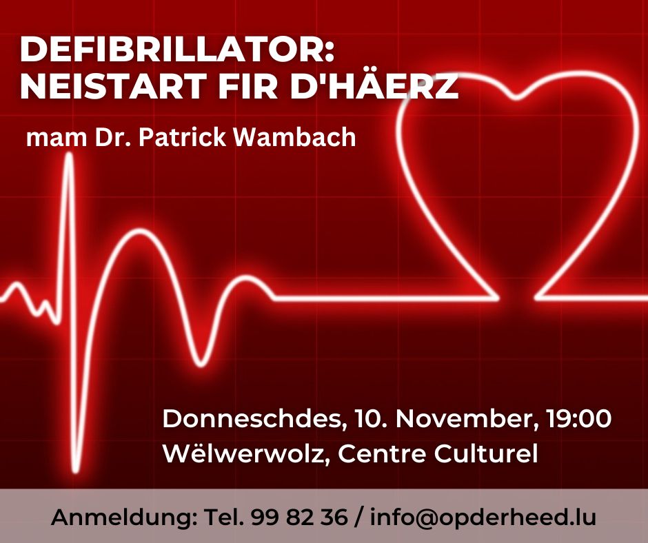 Defibrillator: Neistart fir d'Häerz