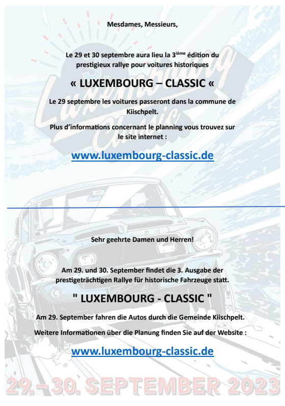 29.08.2023 - Luxembourg - Classic