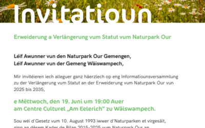Invitation – Erweiderung/Extention Statut Naturpark Our