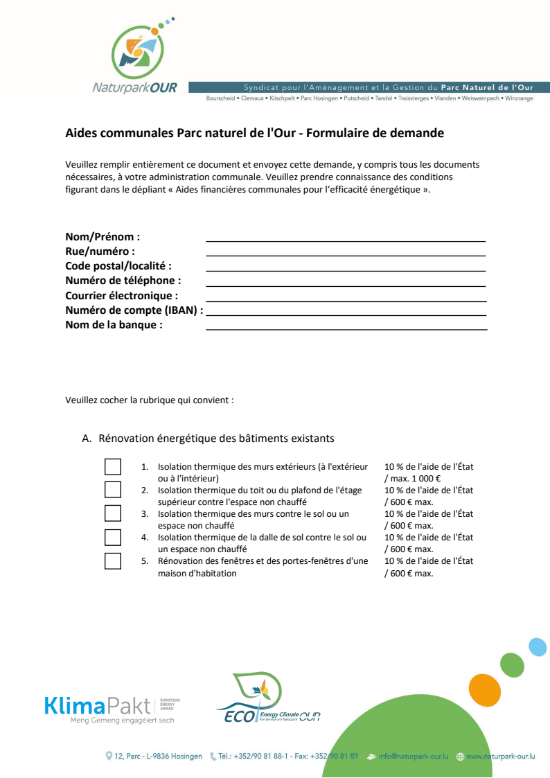 Veuillez sélectionner le lien pour télécharger le formulaire de demande