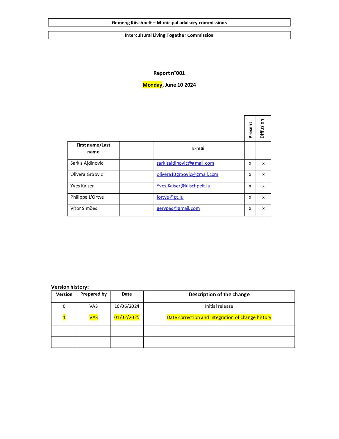 CR_001 - Report N°1 from 10.09.2024 EN