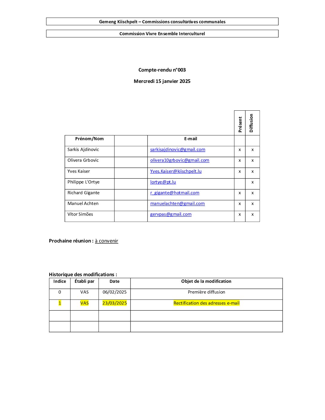 CR_003 - Rapport N°3 du 15.01.2025 FR
