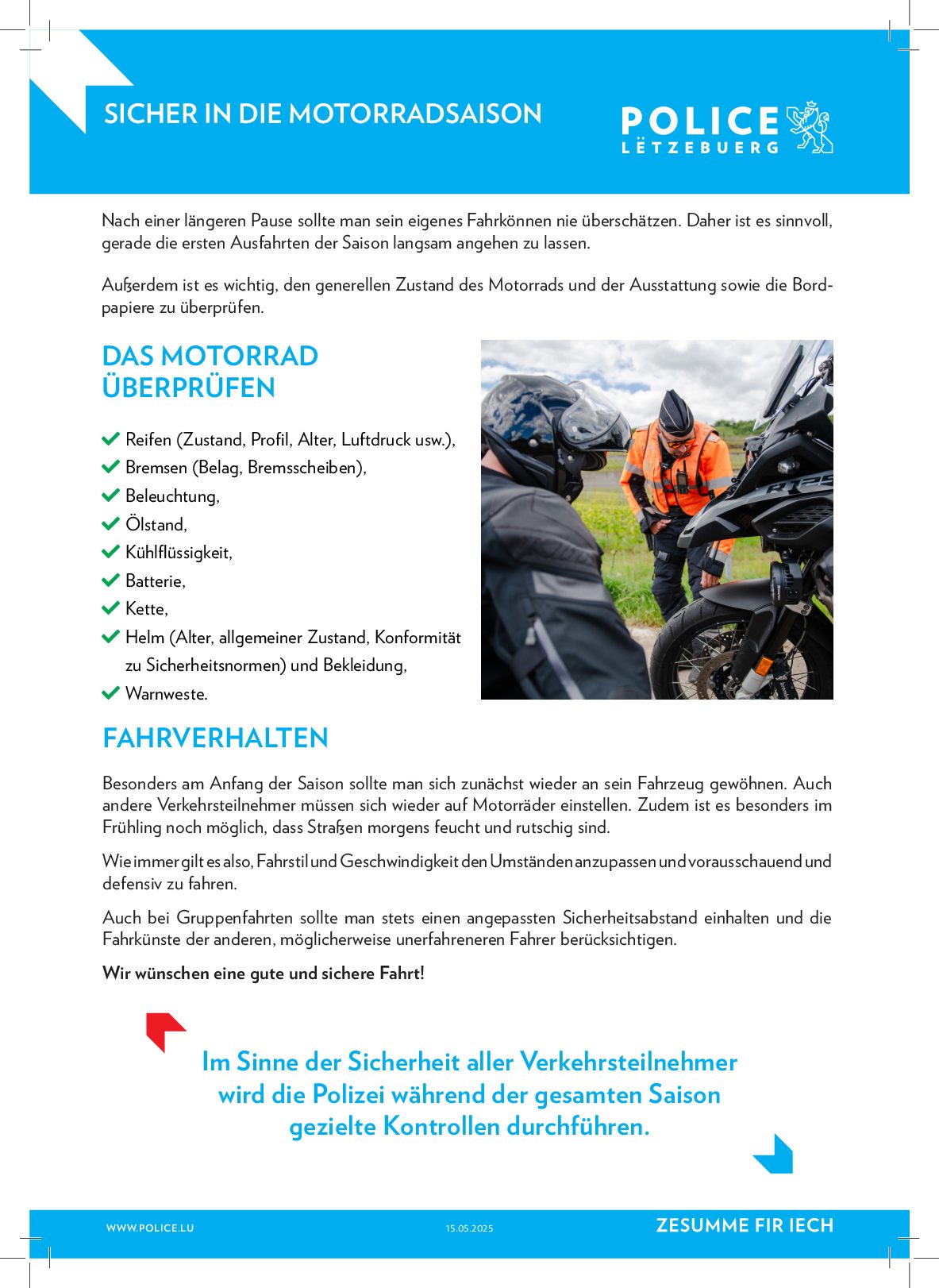 Police - Sicher in die Motorradsaison