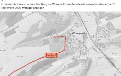 Route barrée « Um Bierg » Wëlwerwolz