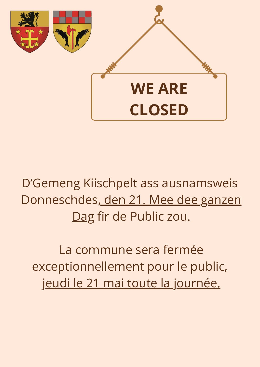 We are closed