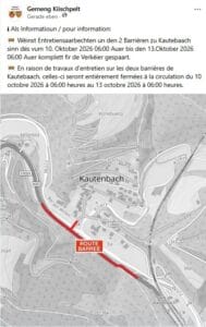 Barrage passages à niveaux Kautenbach