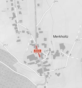 Route barrée Duerfstrooss Mäerkels